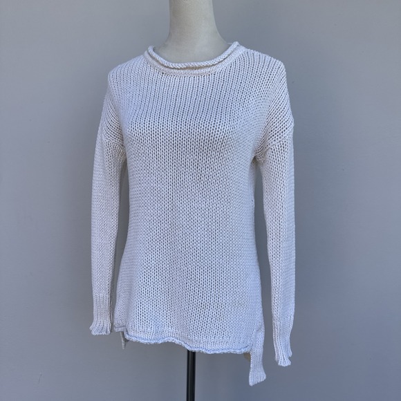 HIHO Tortola Chunky Knit Sweater Coastal High Low Cotton Blend XS - Picture 7 of 9